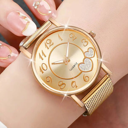 1/3PCS Fashion Heart Dial Women Watches Casual Plastic Strap Quartz Wristwatch Reloj Mujer£¨Without Box£©