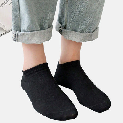 20 Pairs Men Solid Black Ankle Socks Anti Odor Antibacterial Breathable High-quality Simple Fashionable Versatile Casual Socks