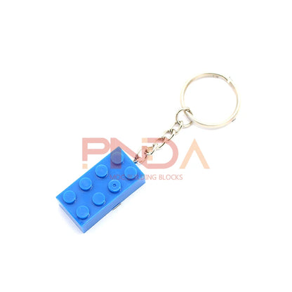 10Pcs MOC 2x4 Schlüssel Kette Bausteine ​​Kreative Geschenk mit MOC Ziegel Keychain Ziegel Platte Kompatibel 