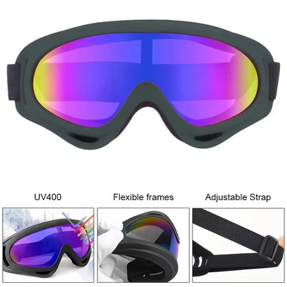 Skiing Goggles Cycling Motorcycle Windproof Goggles Anti-fog UV400 Snowboard Snow Goggles Winter Outdoor Sport Skiing Eyewear