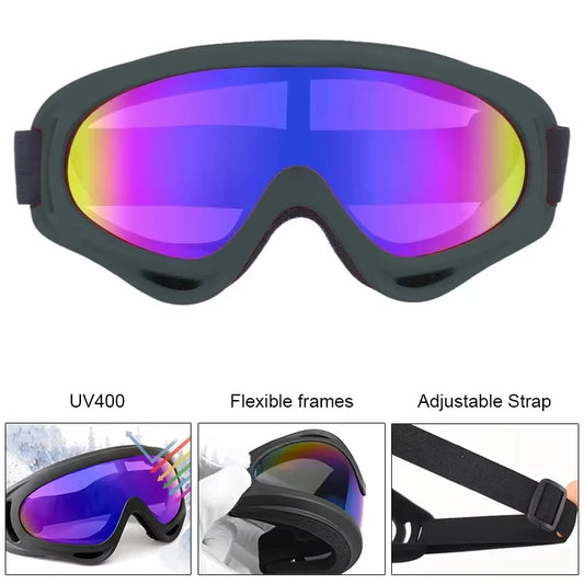 Skiing Goggles Cycling Motorcycle Windproof Goggles Anti-fog UV400 Snowboard Snow Goggles Winter Outdoor Sport Skiing Eyewear