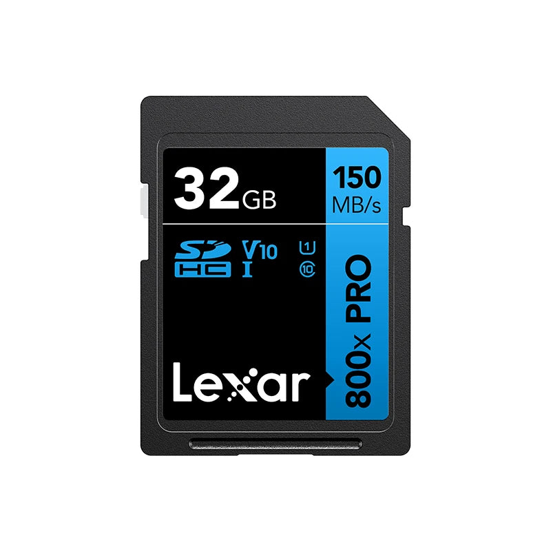 Original Lexar SD Card 800x Pro SDHC 32GB SDXC 64GB 128GB Read Max 150MB/s UHS-I Memory Card Storage Card Flash Card For Camera