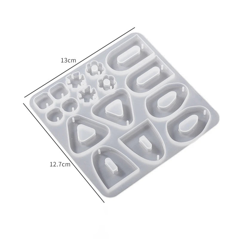 Geometric Earring Pendant Silicone Mold Round Epoxy Resin Mould For DIY Ornaments Keychain Necklace Charms Epoxy Resin Crafts