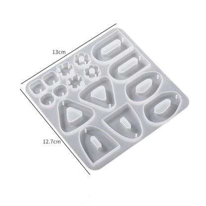 Geometric Earring Pendant Silicone Mold Round Epoxy Resin Mould For DIY Ornaments Keychain Necklace Charms Epoxy Resin Crafts
