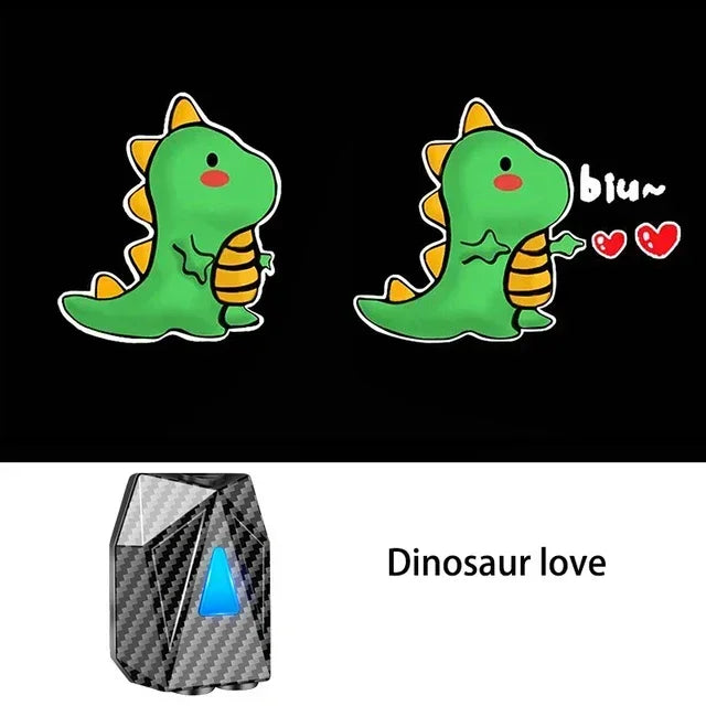 Novelty Cartoon Car Light Wireless Dynamic Projector LED Car Door Lamp Children Animetion Atmosphere Decor Light Warning Welcome