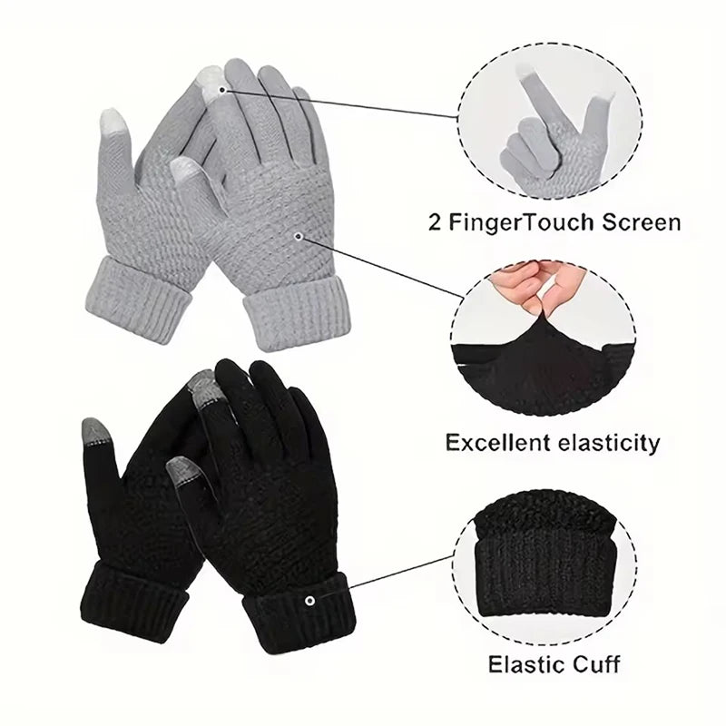 Winter New Outdoor Skiing Gloves with Mobile Phone Touch Screen Operation Men's and Women's Thick Warm Sports Gloves