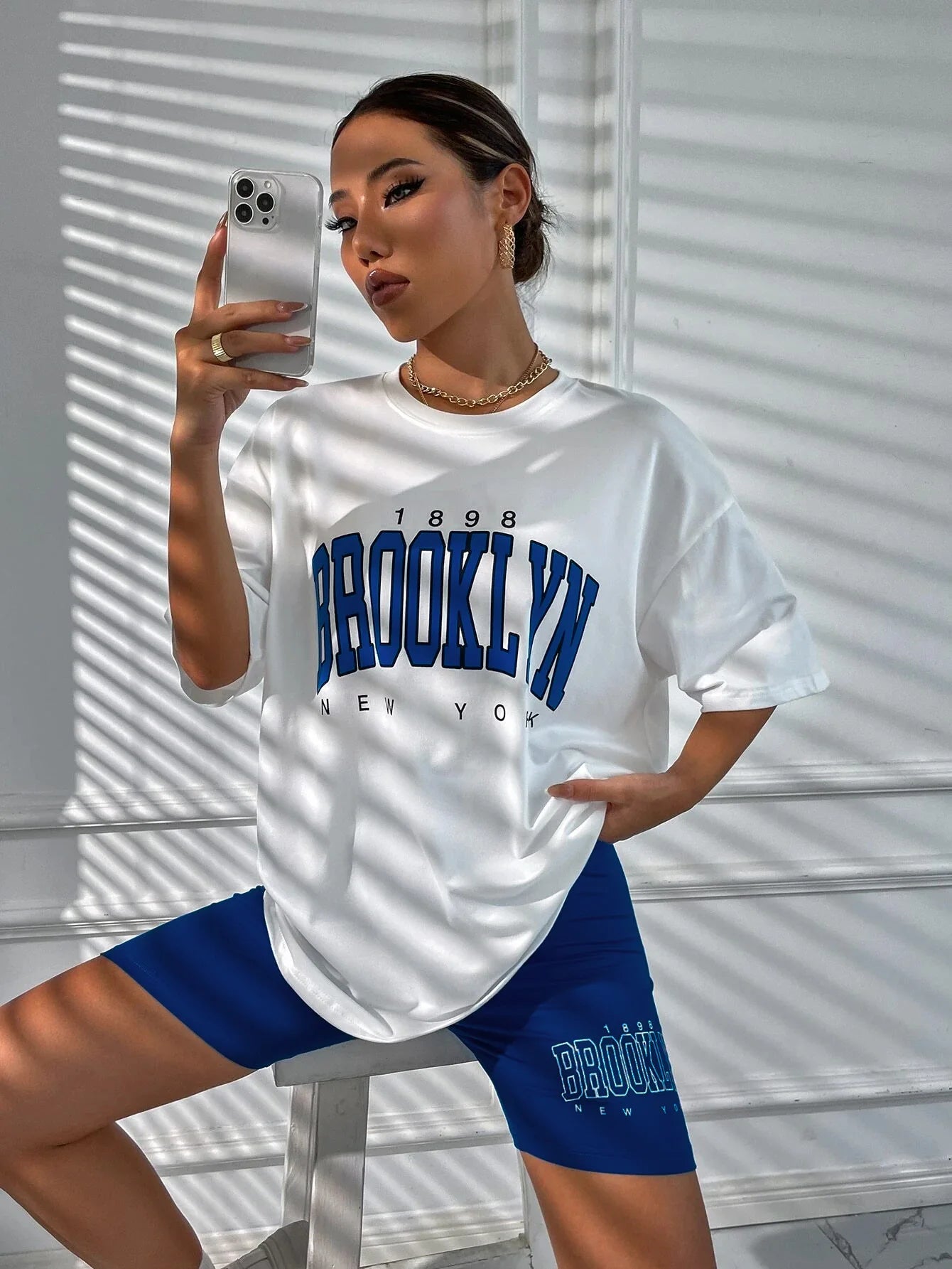 Women's Pajamas Sets Casual Loose T-Shirt Tight Shorts Slim Outside Homewear Comfortable Breathable Beautiful Stylish Trendy