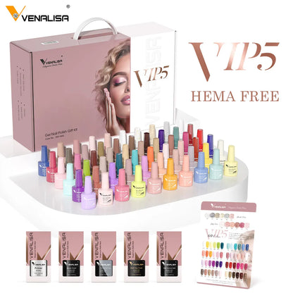 Venalisa HEMA TPO FREE Nail Gel Polish Glitter Gorgeous Full Coverage Soak Off UV LED French Nail Jelly Pink Nude Collection