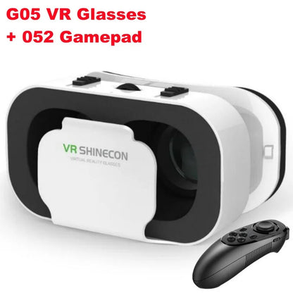 G05 MINI VR Glasses IMAX 3D Movies Virtual Reality Glasses Google Cardboard Box VR Helmet for 4.5-6" Phone,Support Game Joystick