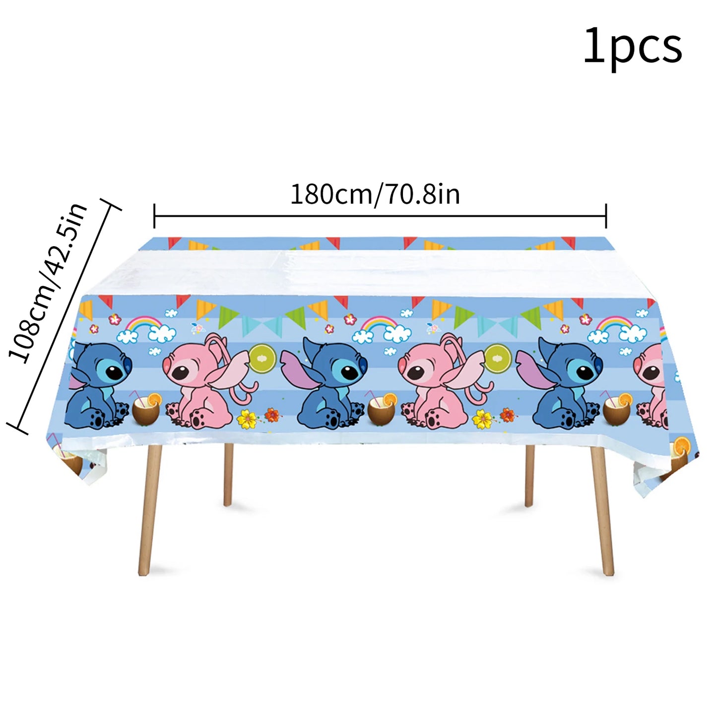 Lilo and Stitch Birthday Party Decoration Girl Boy Disposable Tableware Tablecloth Candy Bag Plate Paper Cup Supplies Kit