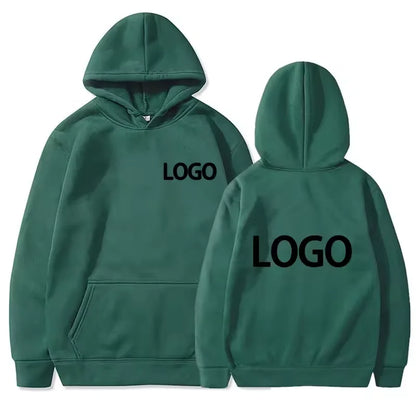 DIY Custom Your Brand LOGO  Men Women Casual Hoodie  Top Solid Color Pullover Street Personality Sweatshirt Custom Gifts