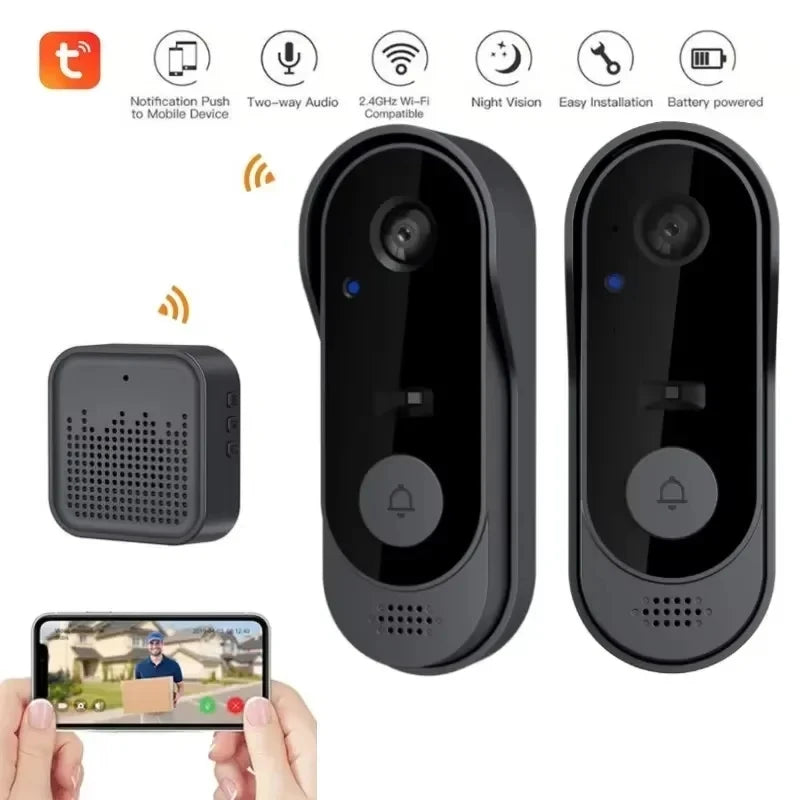 Tuya WIFI Camera Doorbell HD Video Intercom Outdoor Wireless Waterproof Door Bell Security Protection IR Night Vision Smart Home