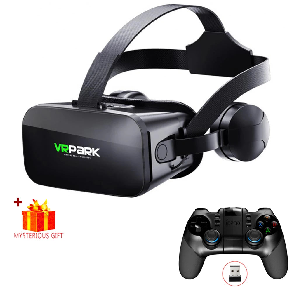 VR Glasses 3D Virtual Reality Headset Helmet For Phone Lenses Goggles Devices Viar Smart Smartphones Cell Game Viewer Mobile Set