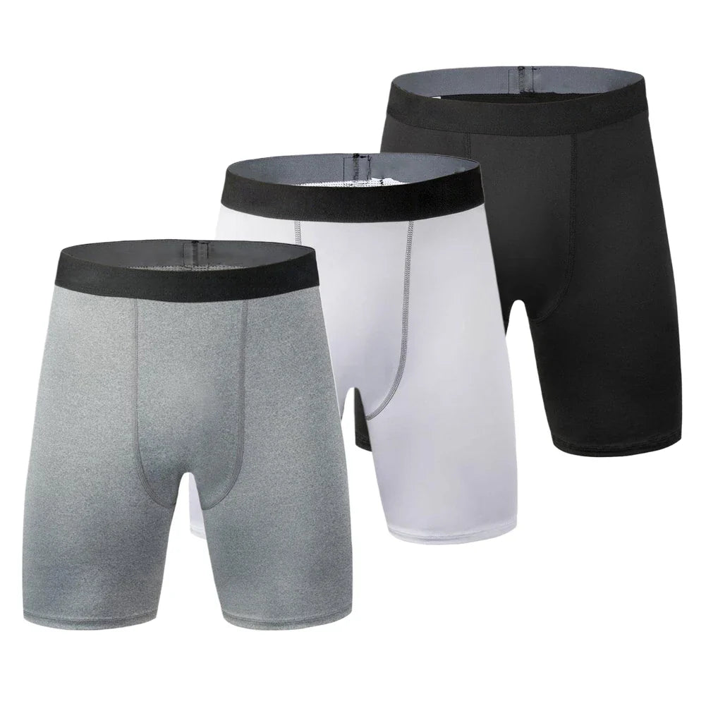 Men's Leggings Compression Pants Sports Leggings Basketball Quarter Shorts Quick Drying Running Training Stretch Fitness Pants