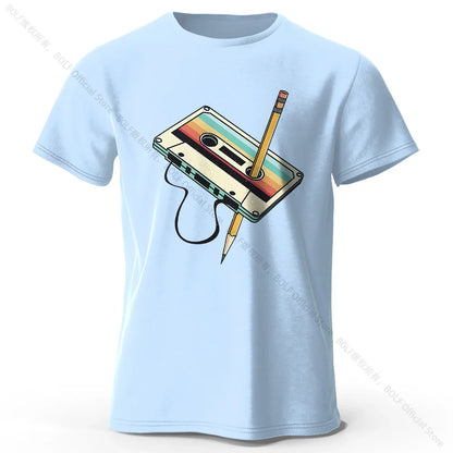 Men's Summer Essential 100% Cotton Printed T-Shirt, Soft & Breathable Round Neck Short Sleeve Tee, Unisex Casual Wear