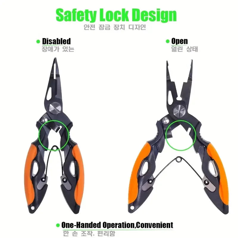 New Multifunctional Fishing Pliers Accessories 420 Stainless Steel Body Scissors Line Cutter Hooks Remover Outdoor Fishing Tools