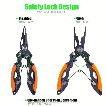 New Multifunctional Fishing Pliers Accessories 420 Stainless Steel Body Scissors Line Cutter Hooks Remover Outdoor Fishing Tools
