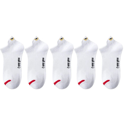 5/10 Pairs Man Short Socks Ankle Boat Socks Breathable Casual Athletic Socks Women Summer Thin Low-Cut Male Socks