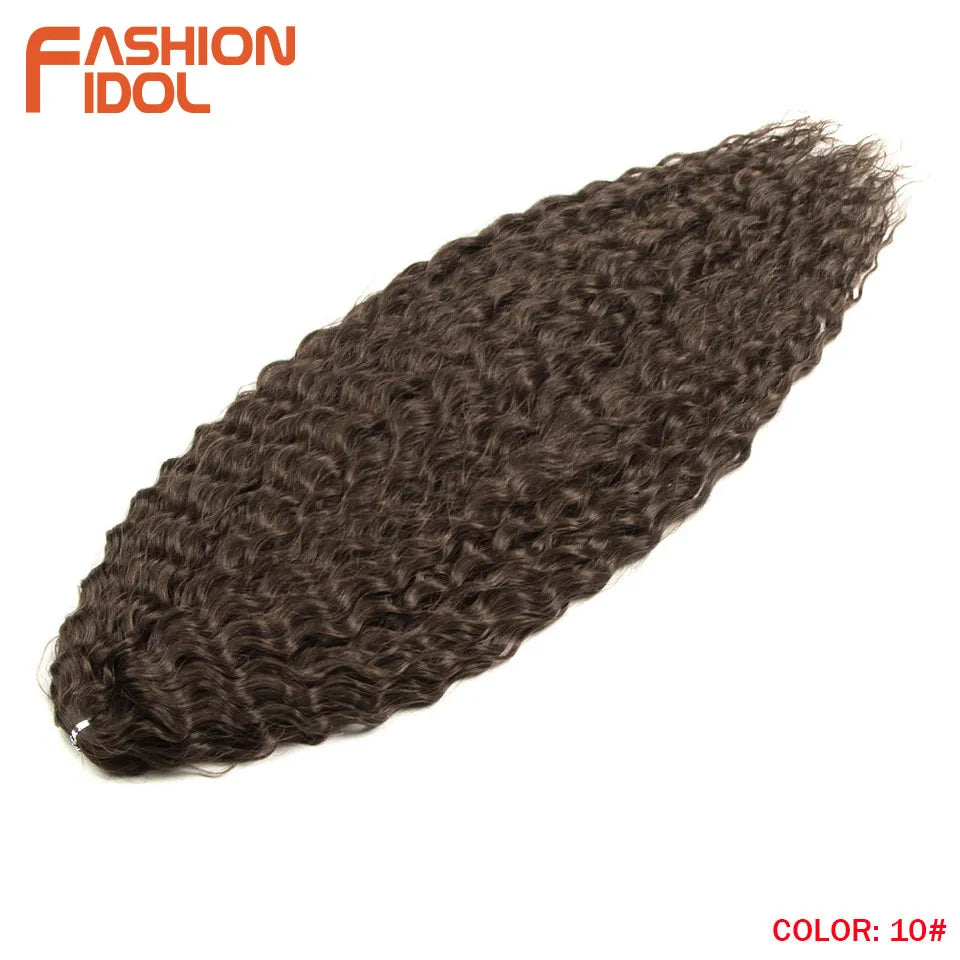 Ariel Hair Synthetic Twist Crochet Curly Hair 24 Inch Water Wave Braid Hair Ombre Blonde Brown Deep Wave Braiding Hair Extension