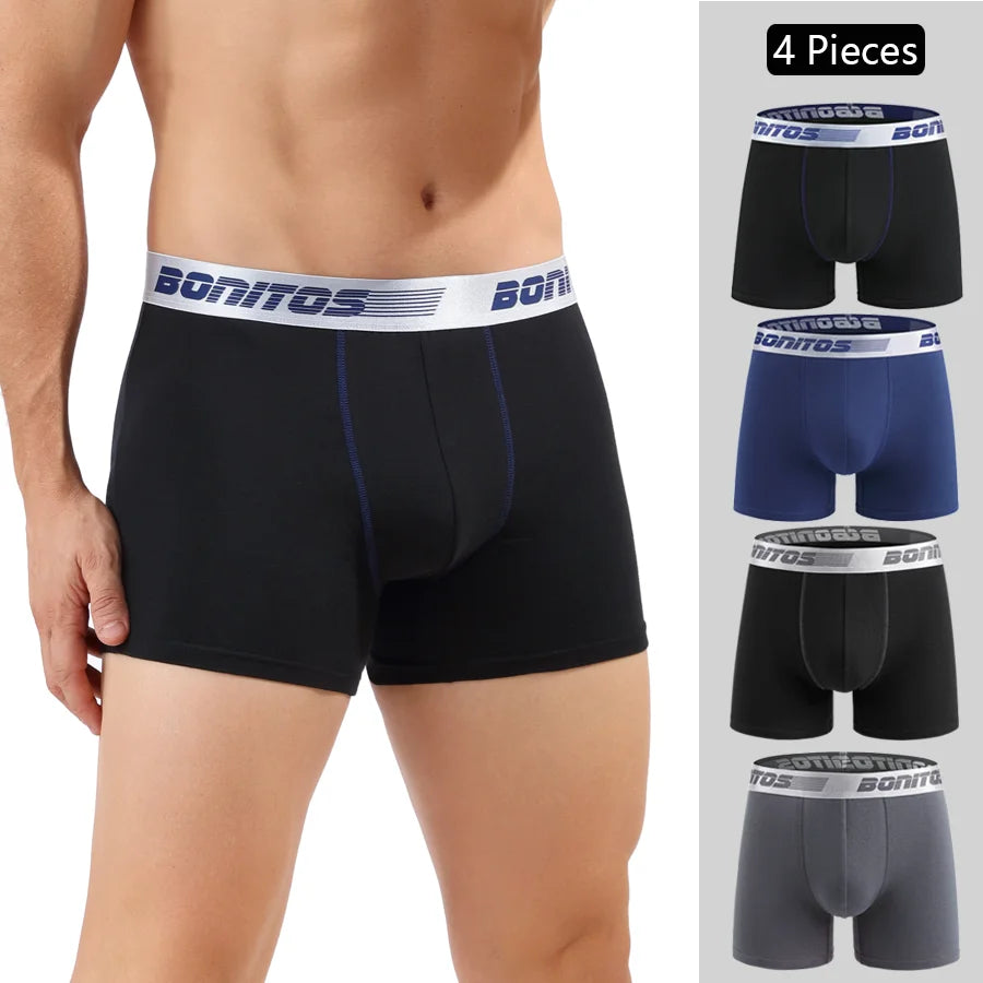 4pcs Boxer Shorts Men's Panties Homme Underpants Boxershorts Underwear for Man Cotton Male Couple Sexy Set Calecon Lot Soft Box
