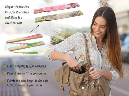 1Pcs Folding Hand Fan with , Chinese Retro Style Birthday Gift for Dance Performance, Decoration