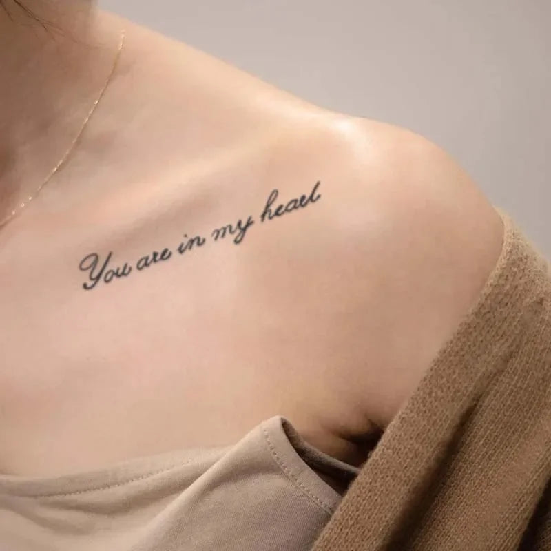 Sentence pattern, lasting 1-2 weeks waterproof, temporary tattoo stickers, realistic semi-permanent fake tattoos for the arms