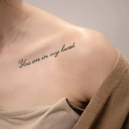 Sentence pattern, lasting 1-2 weeks waterproof, temporary tattoo stickers, realistic semi-permanent fake tattoos for the arms