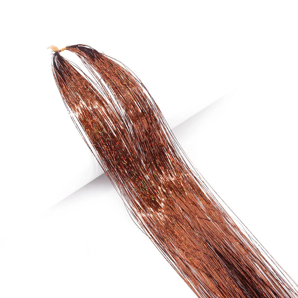 1 Pc Sparkle Shiny Hair Tinsel Hair Extensions Dazzles Women Hippie for Braiding Headdress Hair Braiding Tools Long 100cm