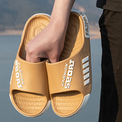 Men Women Outdoor Soft EVA Slippers Thick Bottom Couple Summer Home Sandal Anti-Slip Indoor Casual Bathroom Shower Flip Flops