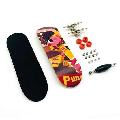 Creative Mini Finger Skateboard Fingerboard Colourful Skatepark Maple Double Rocker Sport Bearings and Palm Slide Board