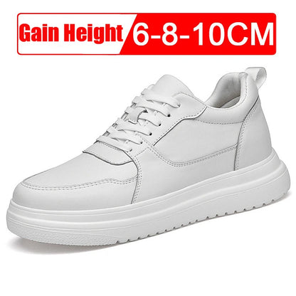 Men Elevator Height Increase Shoes Sneakers Shoes for Men 10cm Sports Casual Invisible Inner Heightening 8cm White Shoes