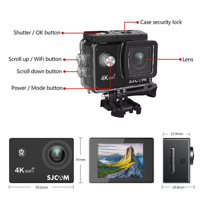 SJCAM SJ4000 Air Action Camera with 4K Video 30M Waterproof 2.4G WiFi Sports Camera Action Cam Sports Camera bicycle motorcycles