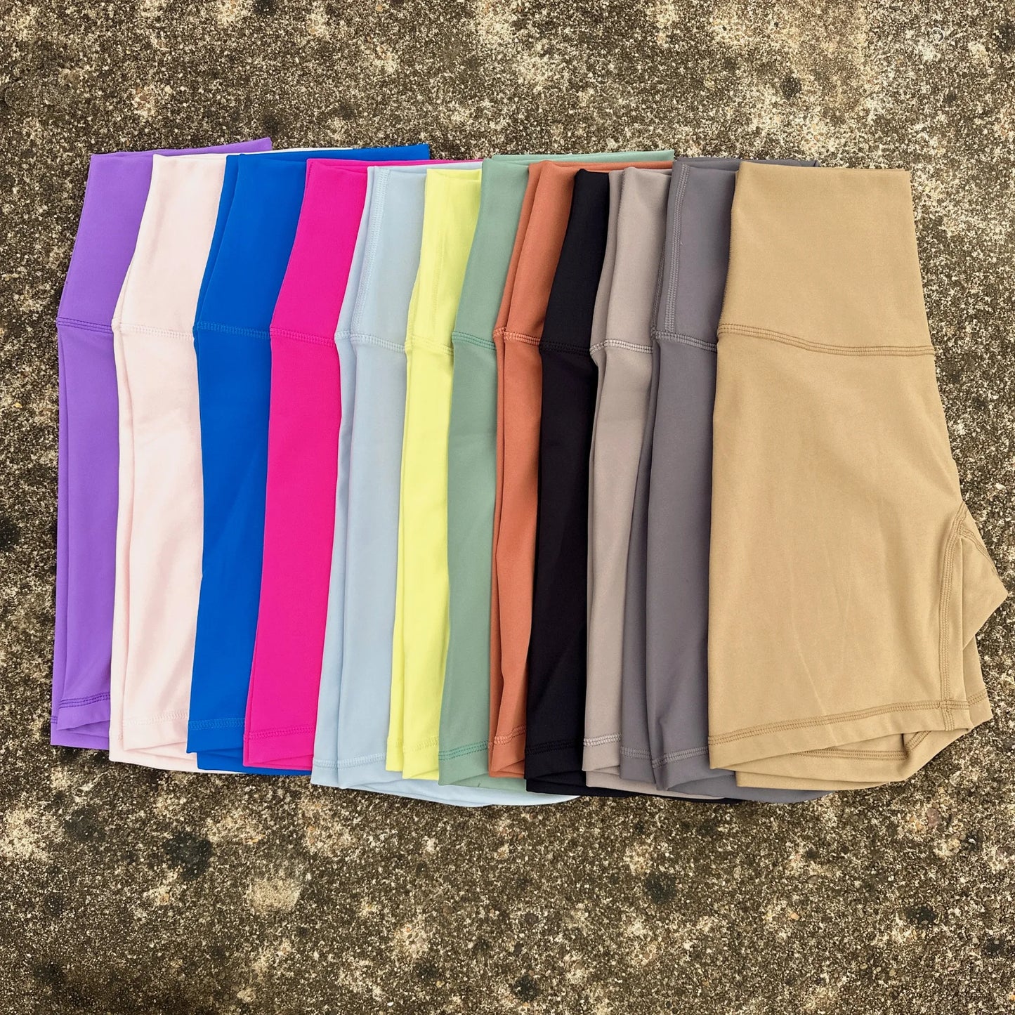 Solid Color Cycling Women Sport Yoga Short leggings Compression Support Sweat-Wickin Comprehensive Training Jog Internal Pocket