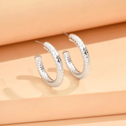 серьги Geometric Irregular Metallic Color Earrings for Women 2024 Minimalist Style Personality Earrings Trendy Jewelry Gift