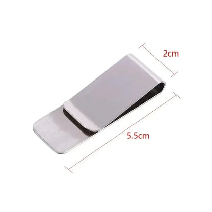 High Quality Hot Sale Metal Clip Slim Pocket Credit Card ID Clip Stainless Steel Money Clip Wallet Cash Clamp Men Purse