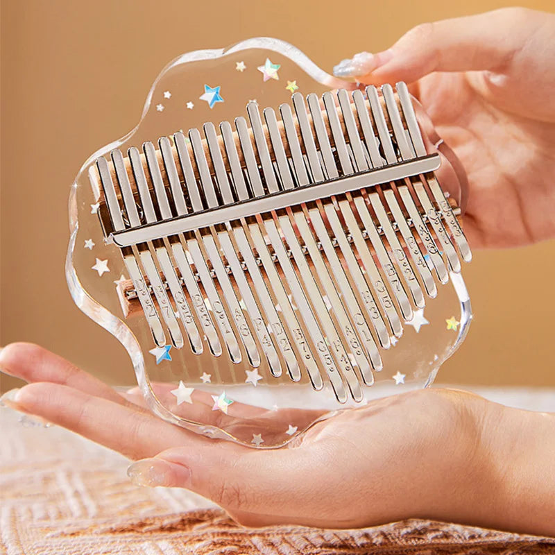 HLURU Kalimba 17 21 Key Thumb Piano Crystal Acrylic Kalimba 17 21 Key Finger Piano For Beginners And Child Keyboard Instrument