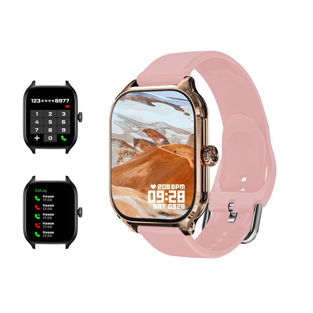 KESHUYOU H9 2025 Smart Watch 2.01-inch HD Display Receive Make Calls Message Preview Sport Mode Weather Forecast Smart Watch