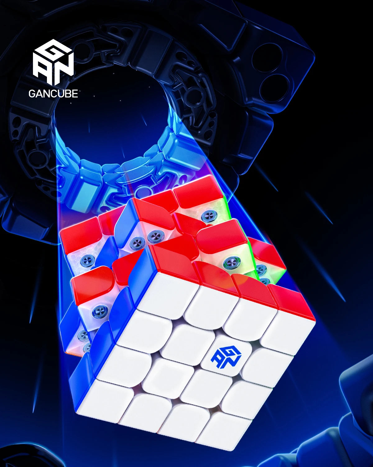 GAN 460 M 4x4 Magnetic Magic Cube GAN 460M Speed Cube GAN460 M Puzzle Cube 4x4x4 GAN 460 Fidget Toys for Anxiety