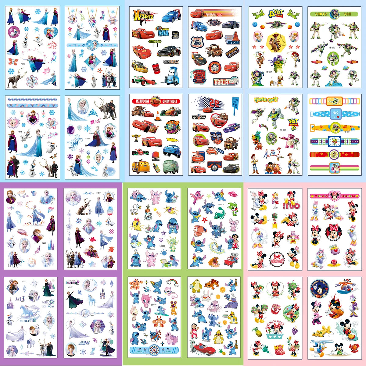 4Pcs/set Disney Avengers Tattoo Stickers Waterproof Original Princess Sofia Sticker Birthday Party Supplies Decoration Gifts