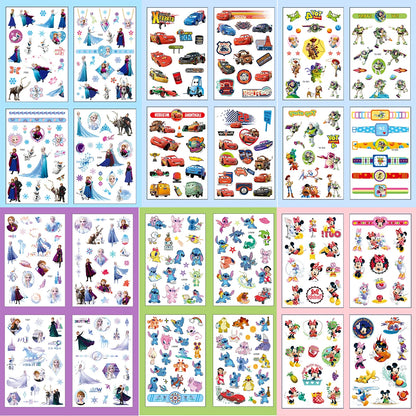 4Pcs/set Disney Avengers Tattoo Stickers Waterproof Original Princess Sofia Sticker Birthday Party Supplies Decoration Gifts