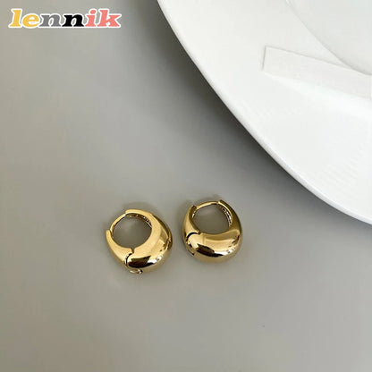 LENNIKOval Elegant Earrings, Women¡¯s 3D Metal Design, Fit for Work/Casual Outfits, Flattering on All Faces, Perfect Gift Choice