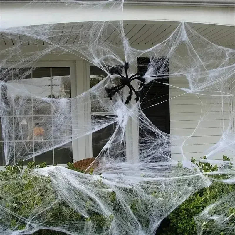 Halloween Decoration Spider Cotton Thread Spider Web Party Props Haunted House Artificial Spider Web Home Scary Party Decora