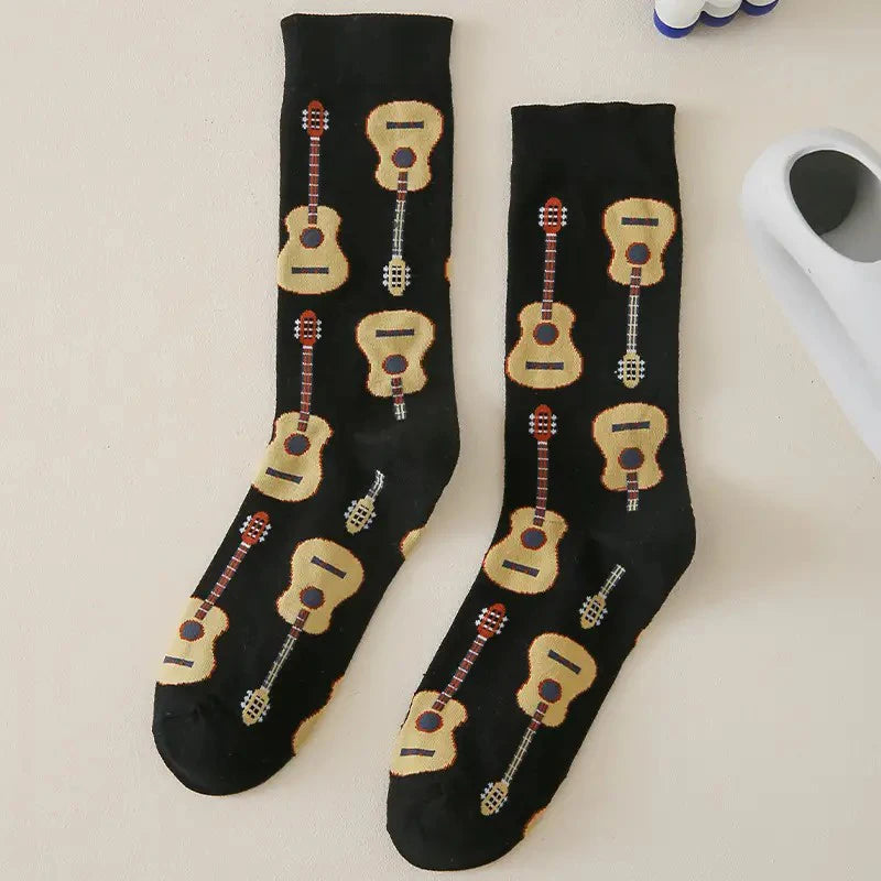 1/6 Pairs Cartoon Women Socks Fashionable And Versatile Cute Design Funny Goose Breathable Soft Comfortable Women Casual Socks?