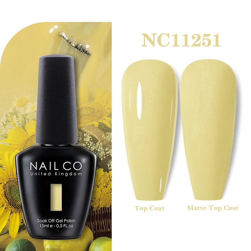 NAILCO 131Colors Vernis Semi Permanent UV Varnish Gel Nail Polish Nails Art Gel Manicure TOP BASE Varnish Hybrid