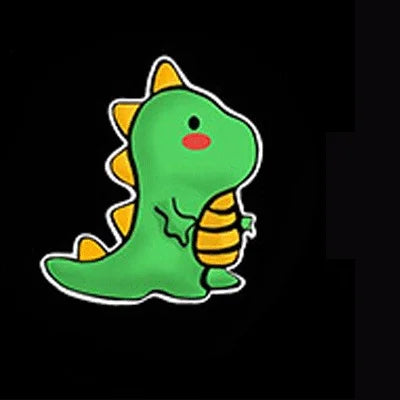 D2 Novelty LED Car Night Light Dynamic Cartoon Projector Lamp Rechargeable Car Door Atmosphere Warning Light Anime Decor Lamp