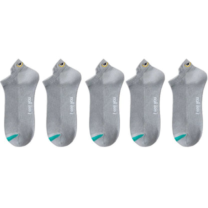 5/10 Pairs Man Short Socks Ankle Boat Socks Breathable Casual Athletic Socks Women Summer Thin Low-Cut Male Socks