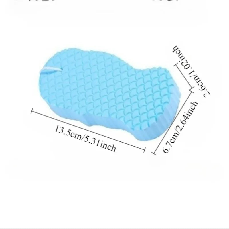 Kids Magic Bath Sponge 3D Exfoliating Brush for Gentle Dead Skin Removal - Baby Body Scrubber & Massage Cleaning Tool