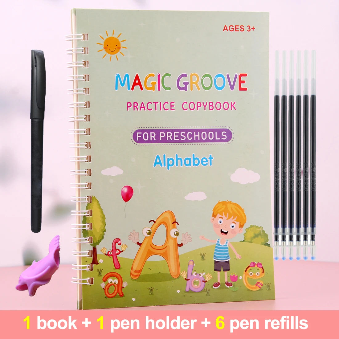 Reusable Magic Copybook Drawing Toys for Children Montessori Pen Control Training Writing Sticker Learning Educational Toy Kids