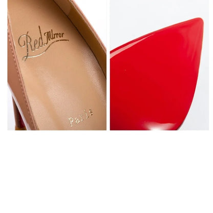 Heels For women 2025 Trend Leather Luxury Red Bottom High Heels 12cm Pointed Toe Stiletto Pumps Elegant Sexy Party Wedding Shoes