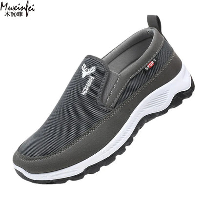 Men Running Hiking Sneakers Breathable Orthopedic Travel Plimsolls Slip On Comfortable for Outdoor Activity Hiking Walking
